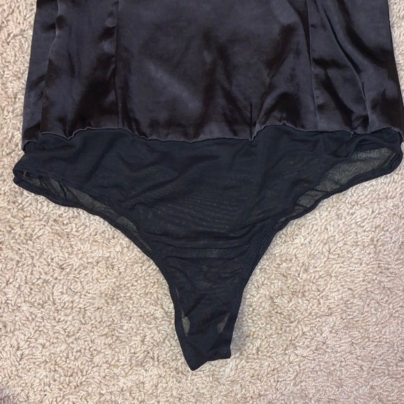 NWT Lulu’s Sultry Sweetie Black Strapless Satin Bustier Bodysuit Size Small - Picture 10 of 14
